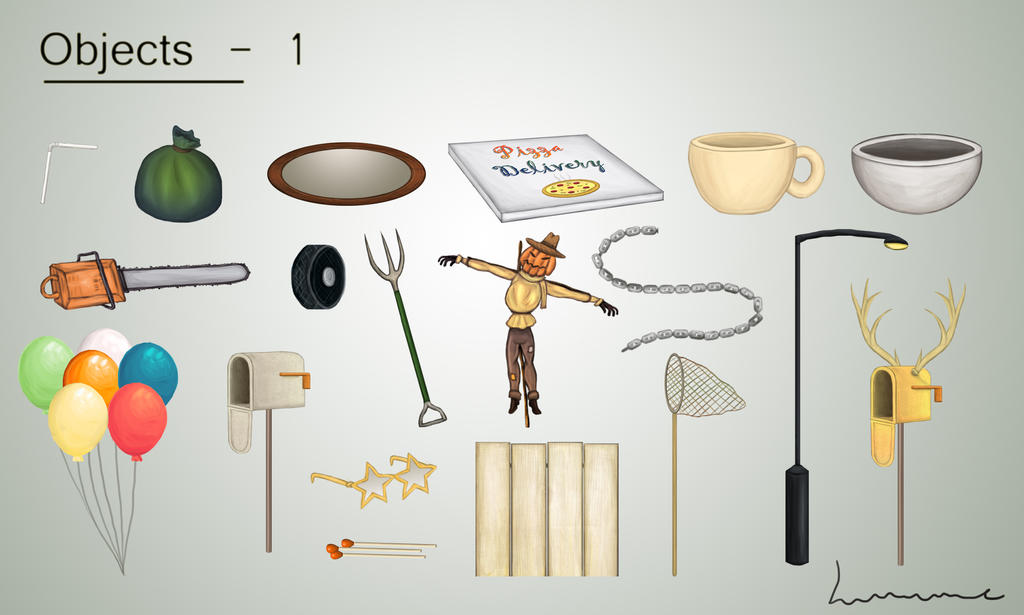 Objects - 1 by Louisetheanimator on DeviantArt