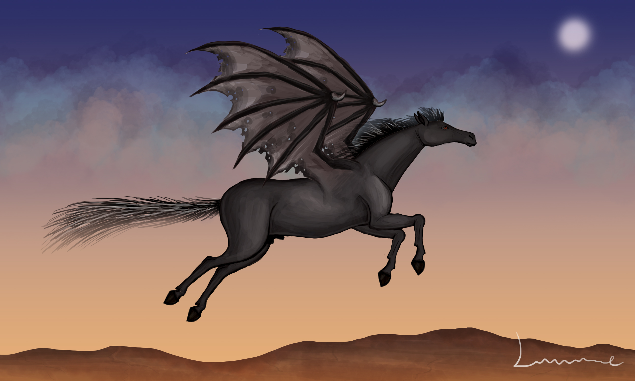 Deviantart Bat Winged Bat-Winged Horse by Louisetheanimator on DeviantArt
