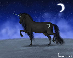 Black Unicorn by Louisetheanimator