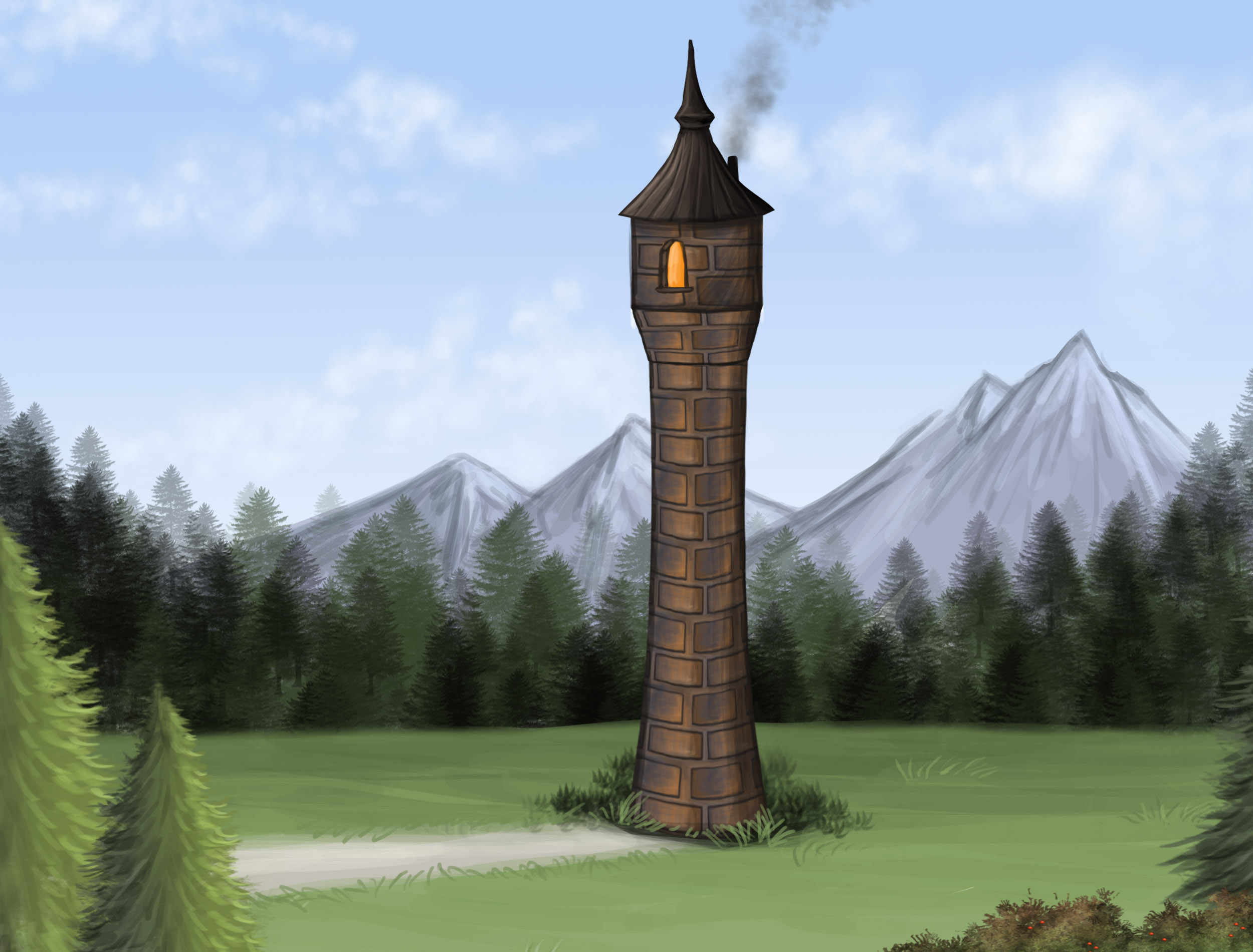 Rapunzel's Tower by Louisetheanimator