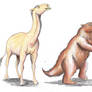Alticamelus and Giant Ground Sloth