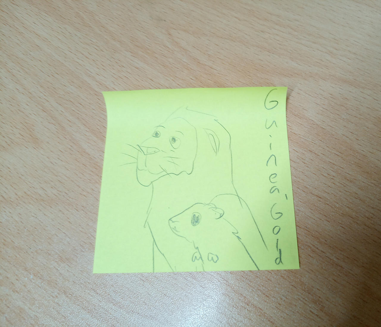 Guinea'Gold Sticky Note Drawing by Louisetheanimator on DeviantArt