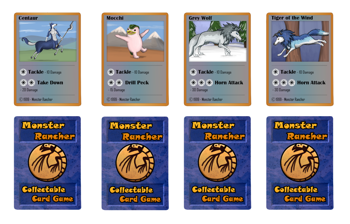 Monster Rancher Cards Design by Louisetheanimator on DeviantArt