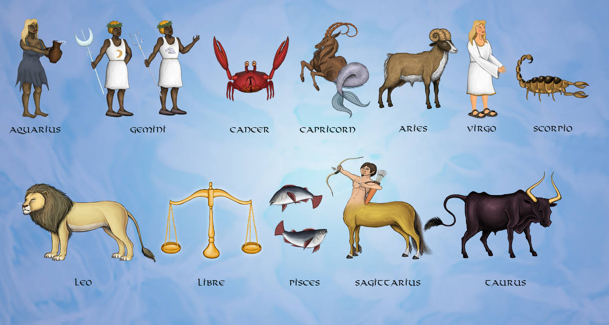 Zodiac Sign Creatures by Louisetheanimator on DeviantArt
