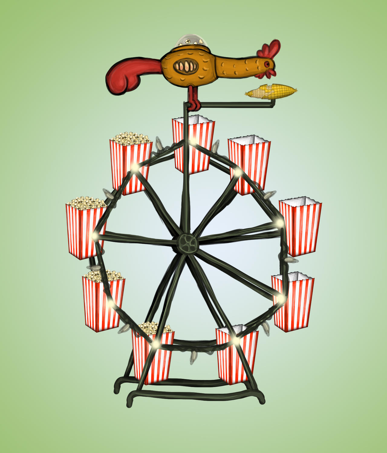 Chicken Popcorn Ferris Wheel Maker - Coraline by Louisetheanimator on ...