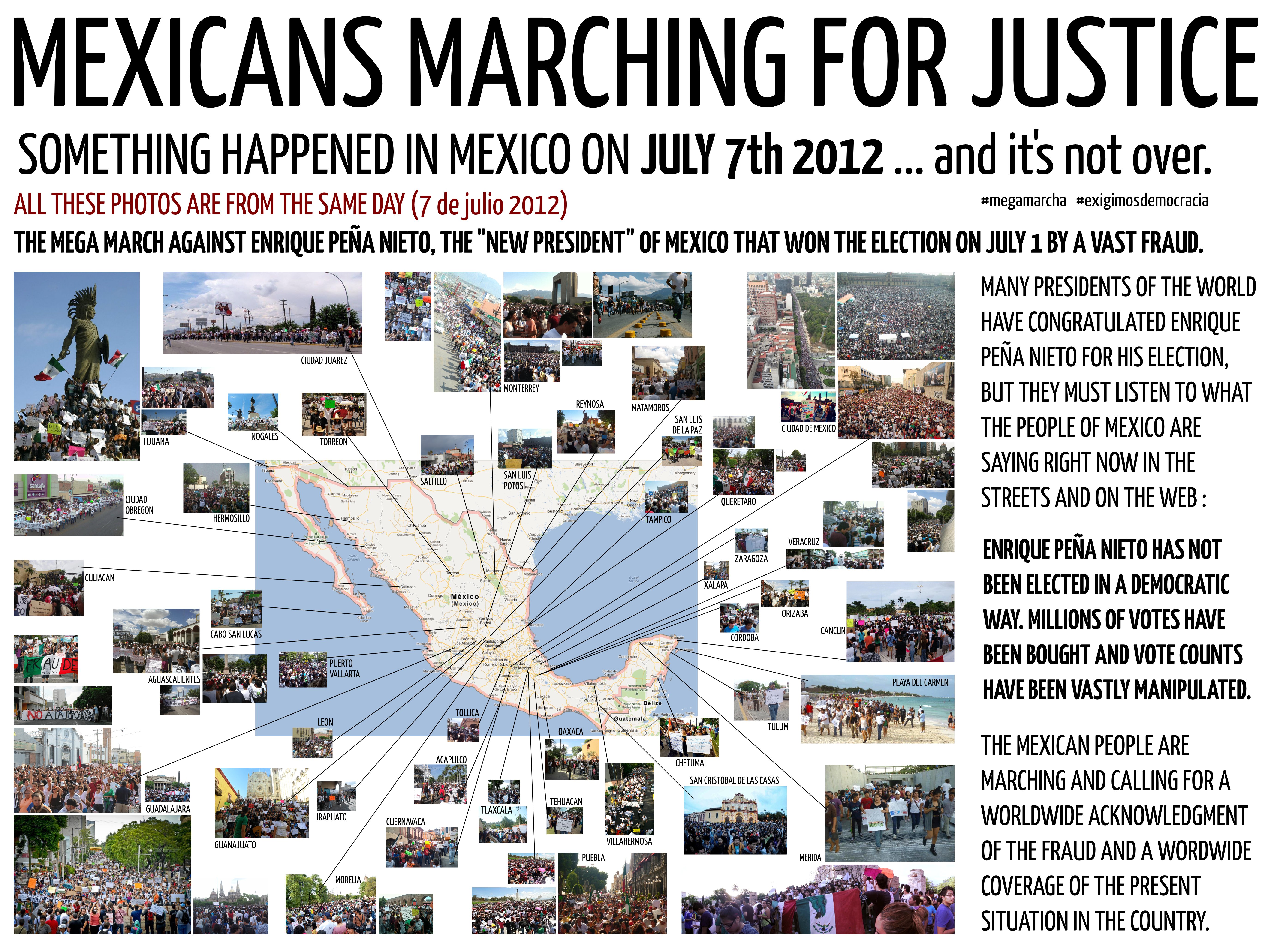 MEXICANS MARCHING FOR JUSTICE - JULY 7th 2012