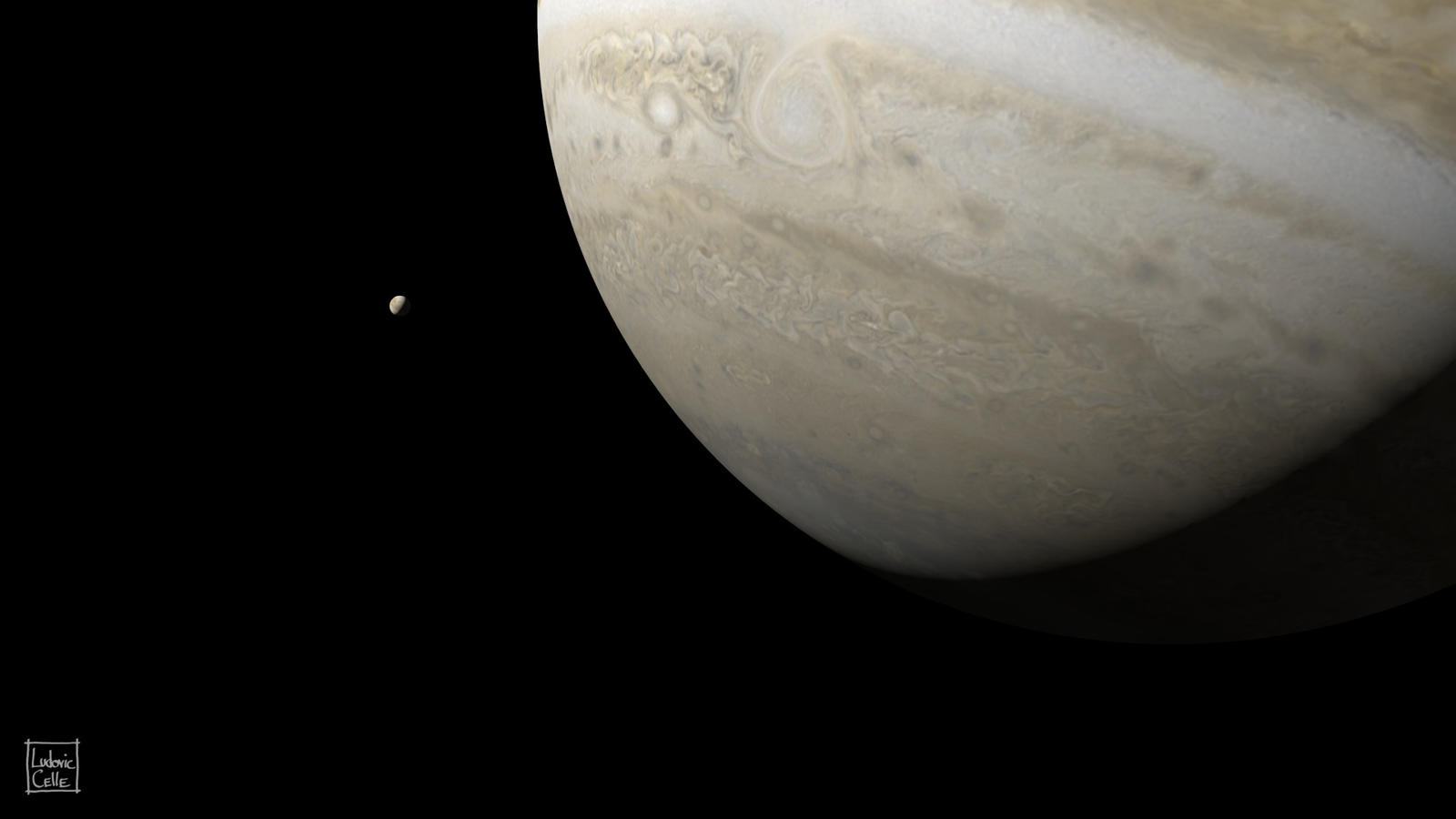 Blender - Jupiter + Europa by Ludo38