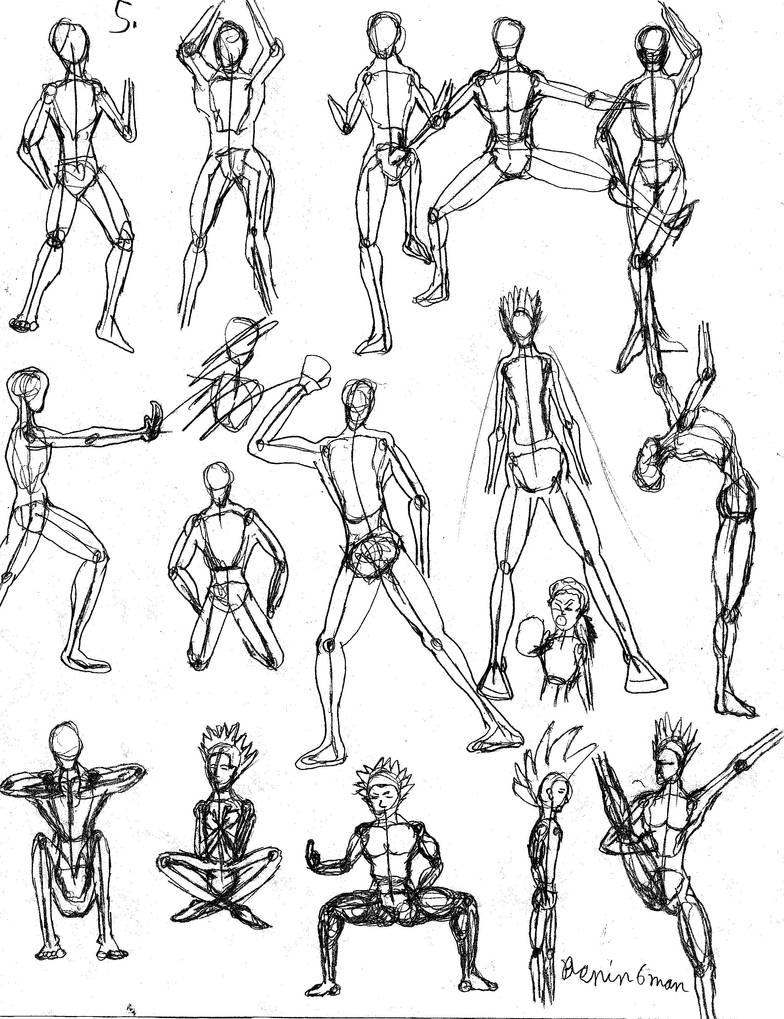 Drawing Practice Models Gesture drawing practice 5 by Benin6man on DeviantArt