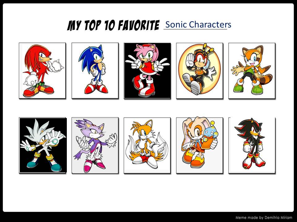 My Top-10 Sonic Characters – Hande's Blog