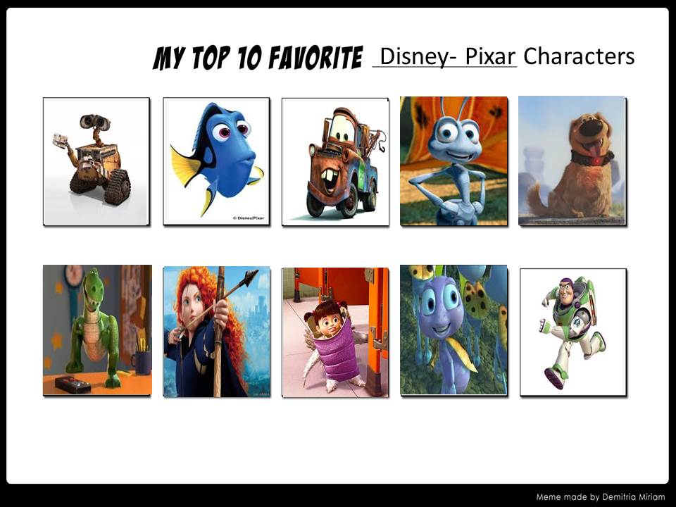 My Top Ten Disny Pixar Characters By Mariosonicfan16 On Deviantart My Top Ten Disny Pixar Characters By Mariosonicfan16 On Deviantart