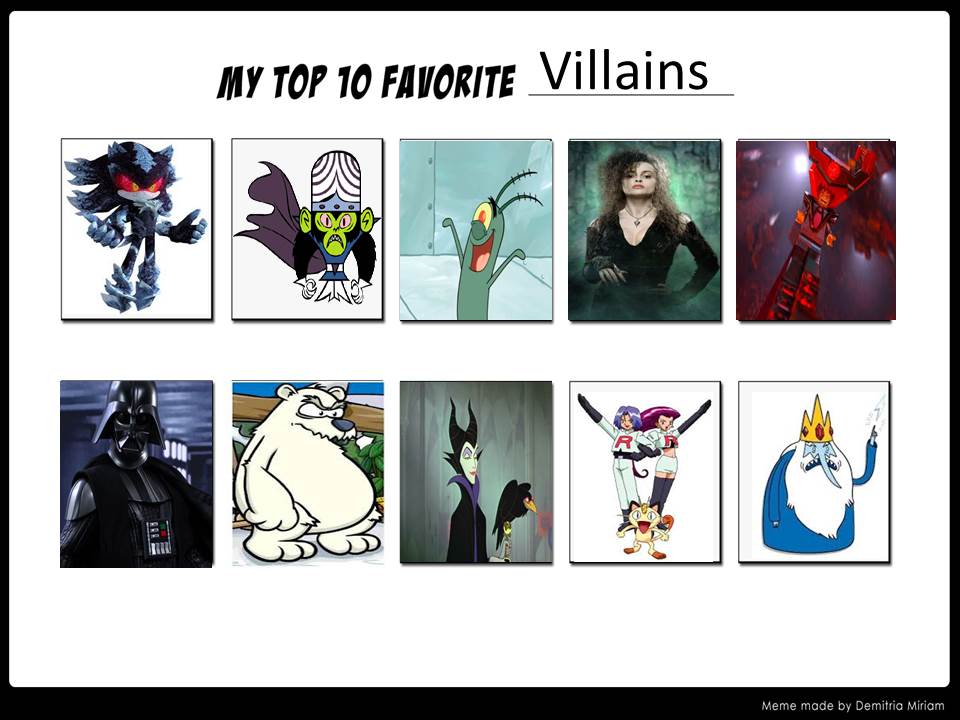 My Top Ten Favorite Villains