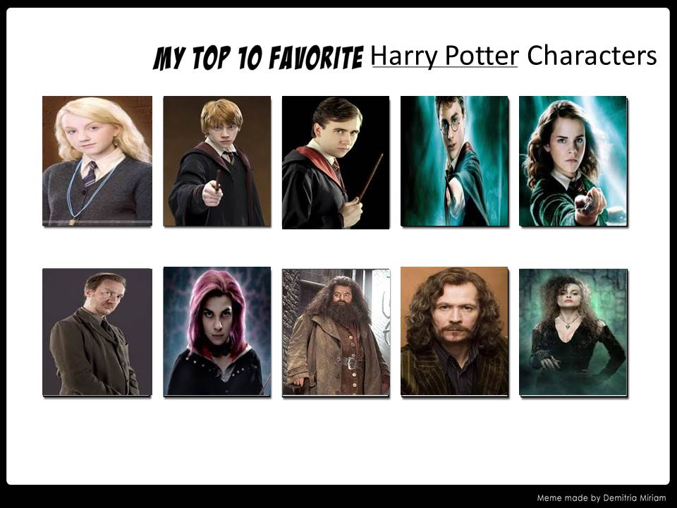 tømmerflåde Pålidelig Normalt My Top Ten Favorite Harry Potter Characters by mariosonicfan16 on DeviantArt