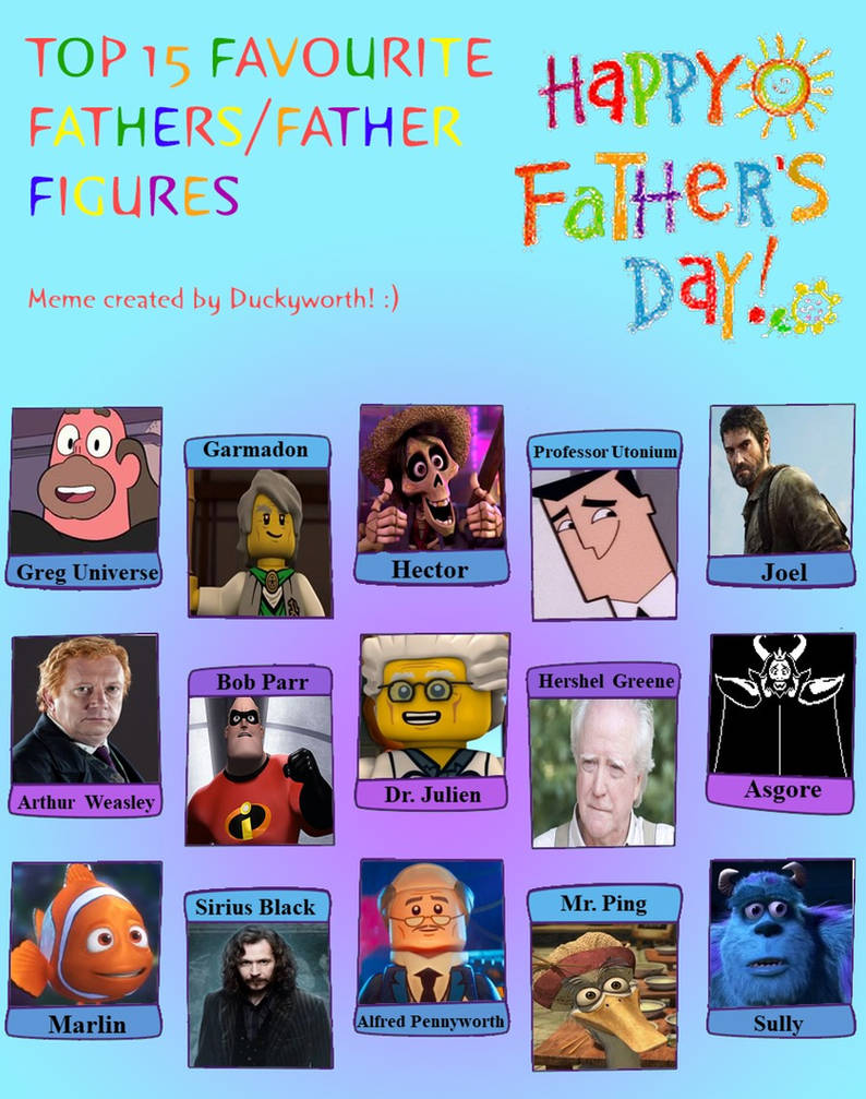 My Favorite Fictional Fathers- Father Figures by mariosonicfan16 on ...