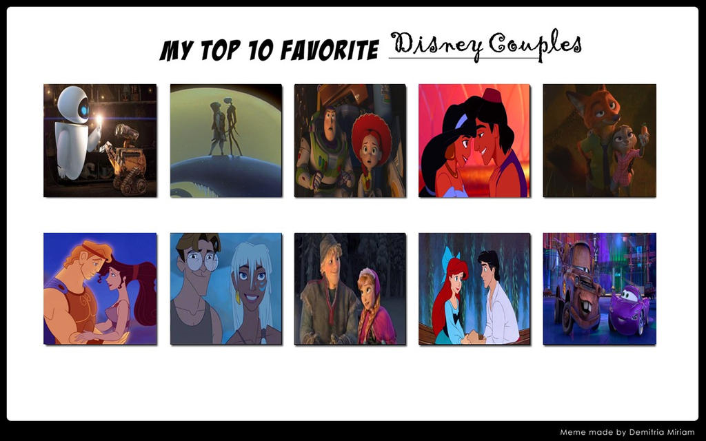 Disney Duo Deviantart My Favorite Disney Couples by mariosonicfan16 on DeviantArt