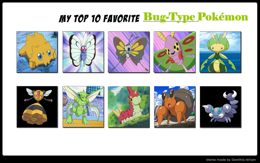Pokemon Rarest Bug Type My Favorite Bug Type Pokemon by mariosonicfan16 on DeviantArt
