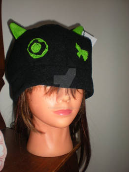 Lime green cat hat