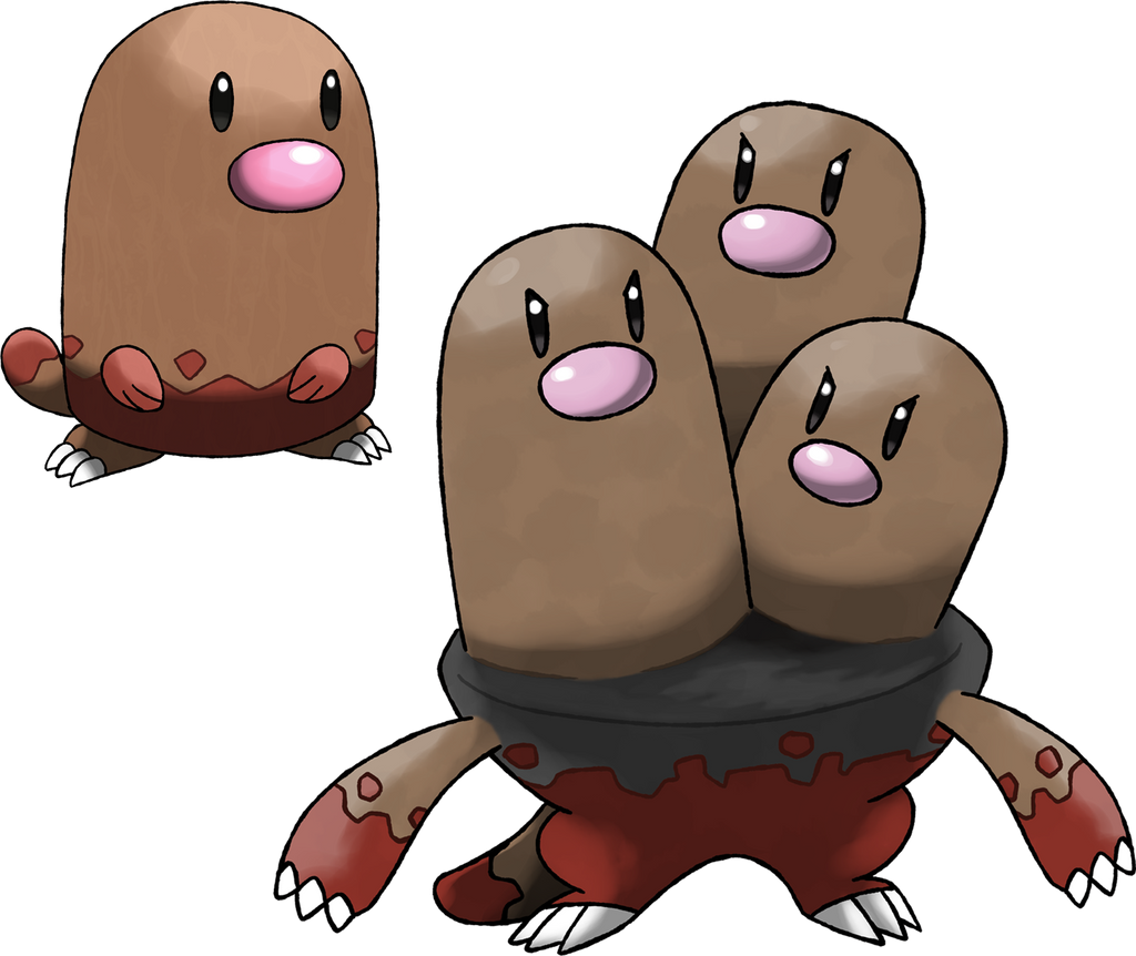 Digluit Diglett and Dugtrio (Surface Forms) by Marix20 on DeviantArt