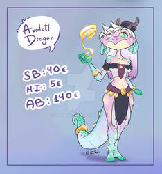 SOLD!! WizardAxolotlDragon byTheRufo