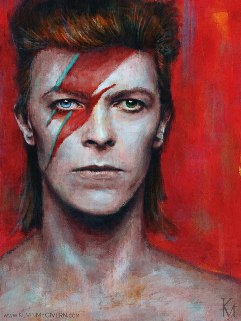 David Bowie Portrait by kevmcgivernart