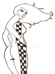 Racing Girl line art -WIP-