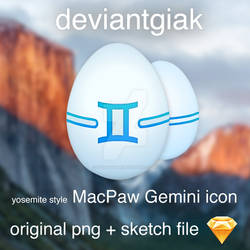 Gemini icon - yosemite style (PNG + SKETCH file)