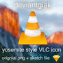 VLC yosemite style icon (PNG+SKETCH)