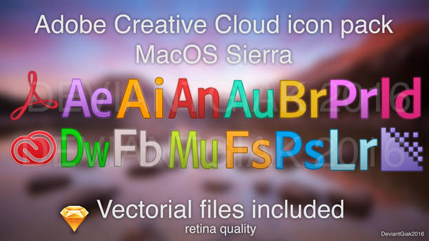 Adobe CC icon Pack (Vectorials included)