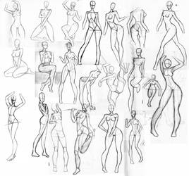 female anatomy sketches