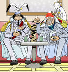 Christmas Party Sangoku and Garp One Piece by AlbiKai