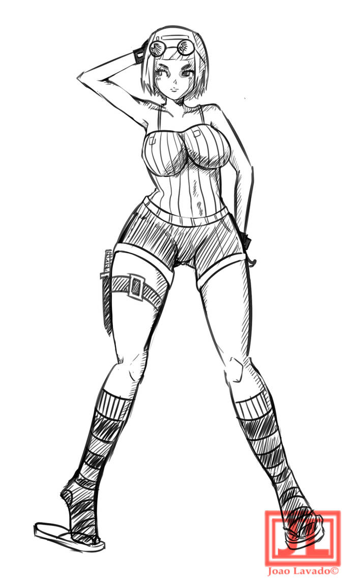Full Body Female Sketch by Lavadouz on DeviantArt