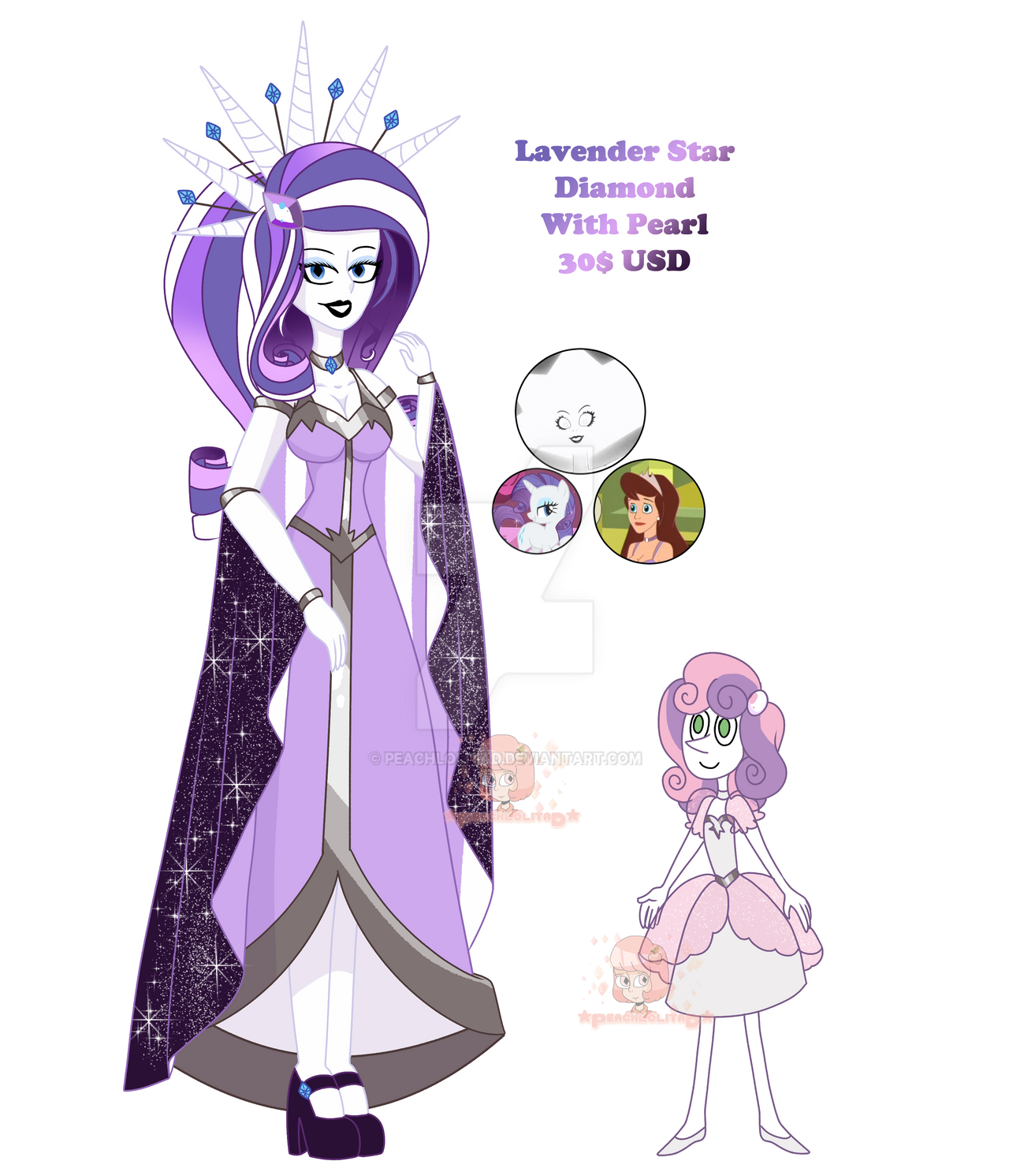 Lavender star diamond Adopt Open