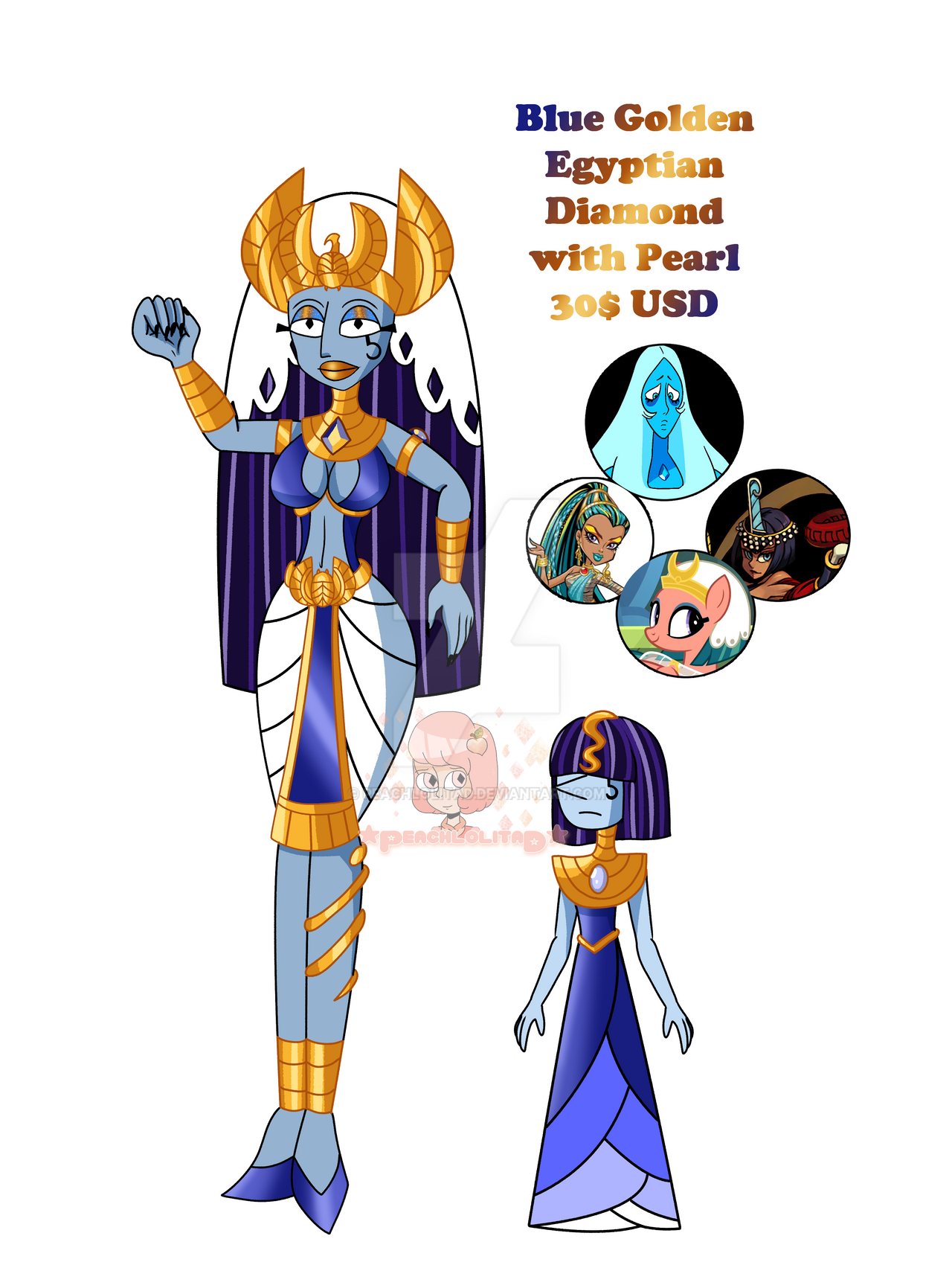 Blue Golden Egyptian Diamond Adopt Open