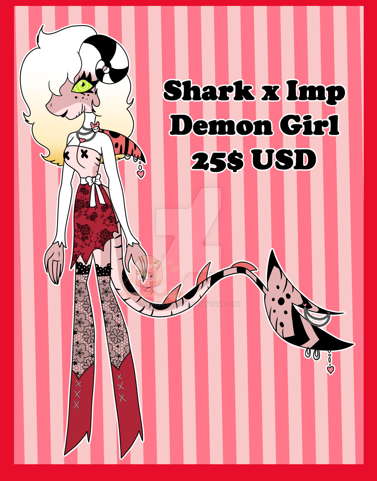 Shark x Imp demon girl Adopt Clossed