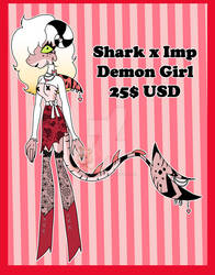 Shark x Imp demon girl Adopt open