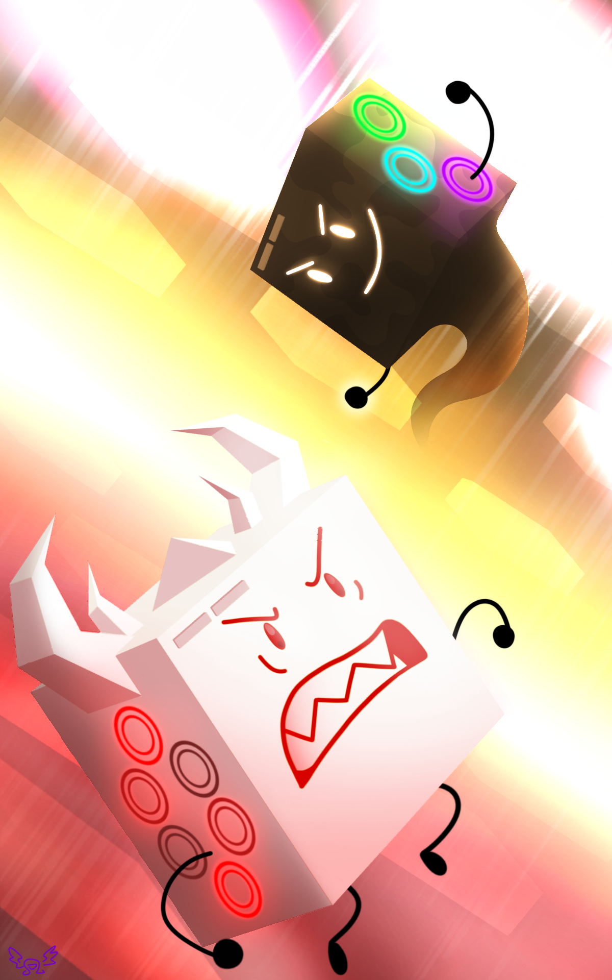 Computer vs Evil Computer by OmegaDreemurr on DeviantArt