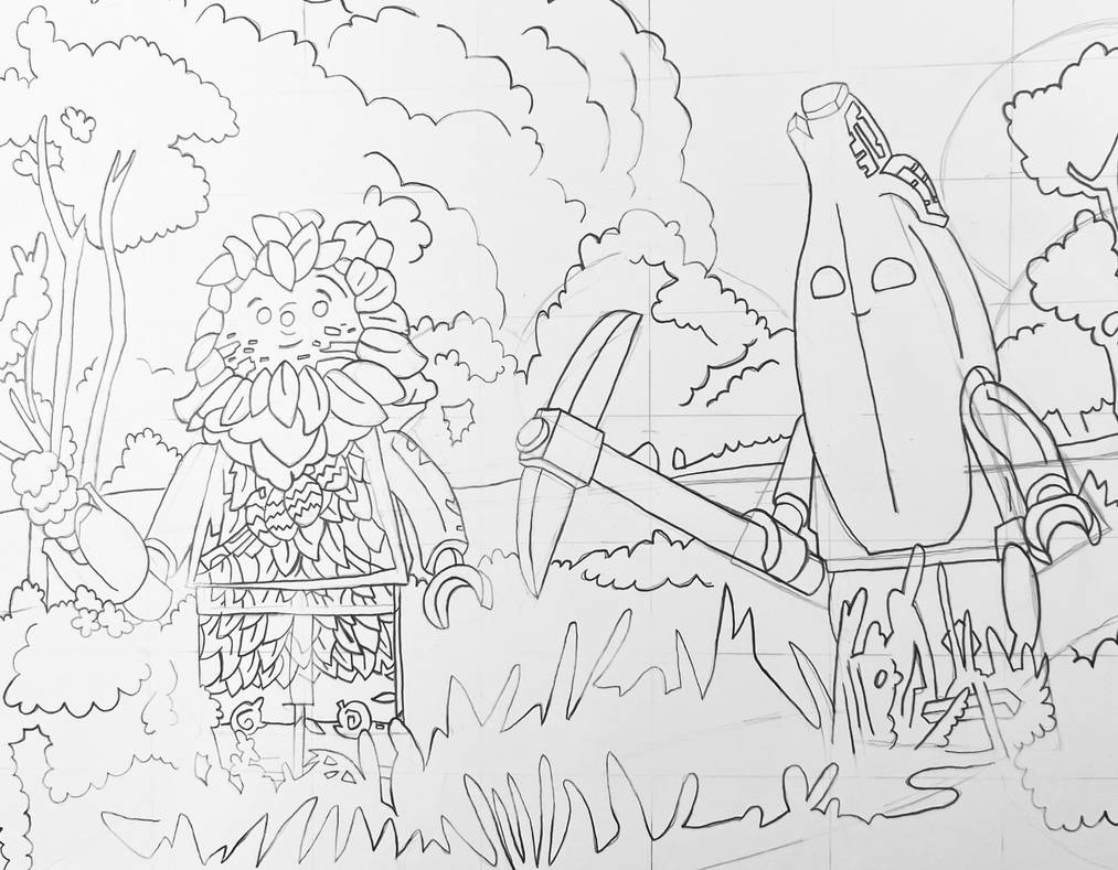 Bushranger and Peely Fortnite Lego Sketch by BoggleBeam on DeviantArt