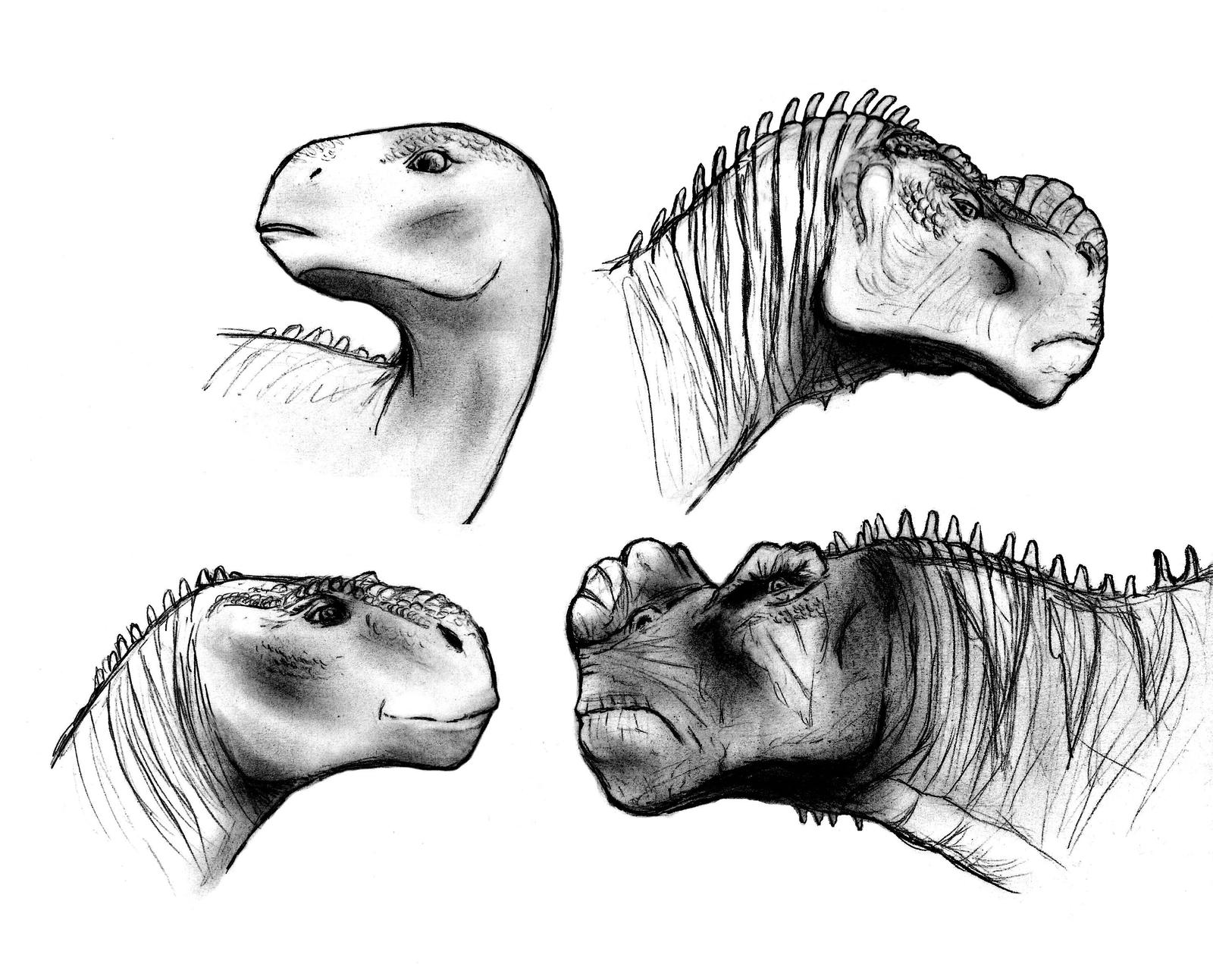 Iguanodon portraits from Disney's Dinosaur