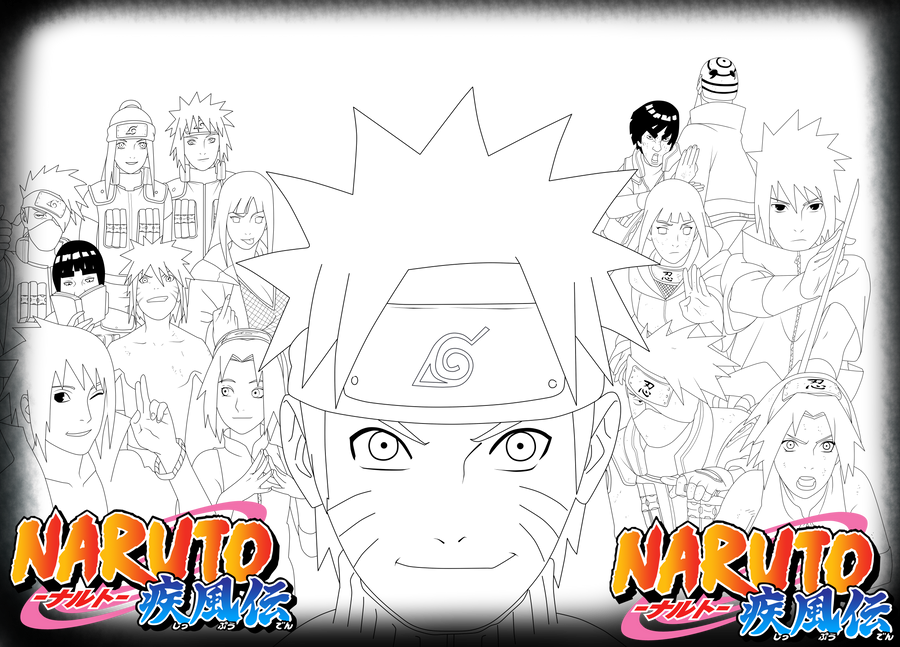Naruto Road To Ninja Lineart