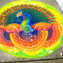 Peacock Mandala- Sidewalk Chalk