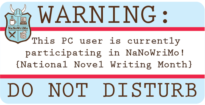 NaNoWriMo Laptop Sticker: PC