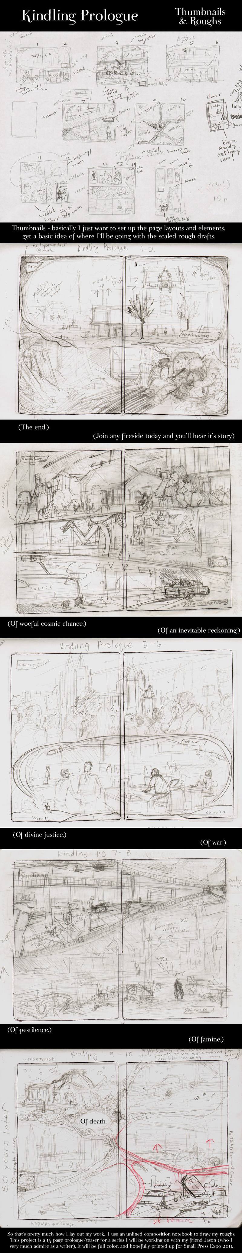 Kindling Thumbnails and Roughs