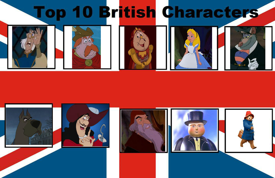 Top 10 British Characters by JeffersonFan99 on DeviantArt