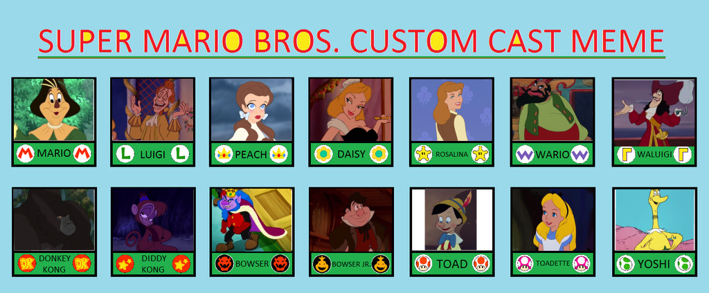 Mario Characters and their colored names/stars by JeffersonFan99 on  DeviantArt