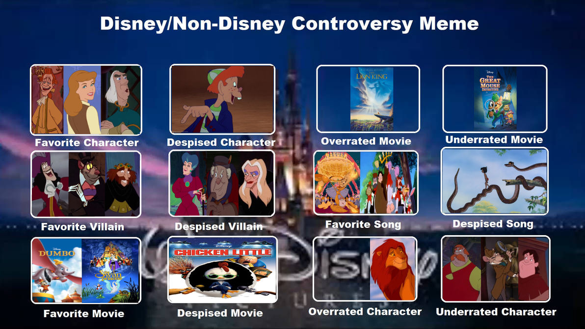 Disen Meme My Disney/Non Disney Controversy Meme by JeffersonFan99 on DeviantArt
