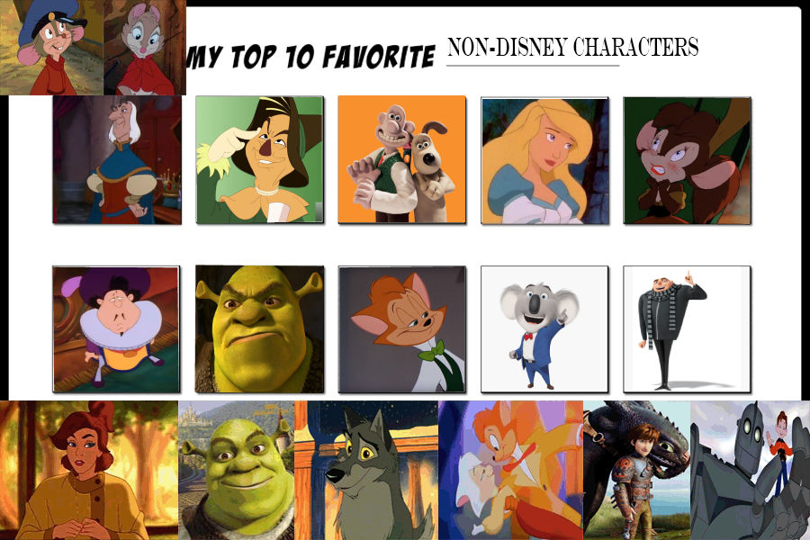 Non Existent Characters Top 10 Non Disney Characters by JeffersonFan99 on DeviantArt