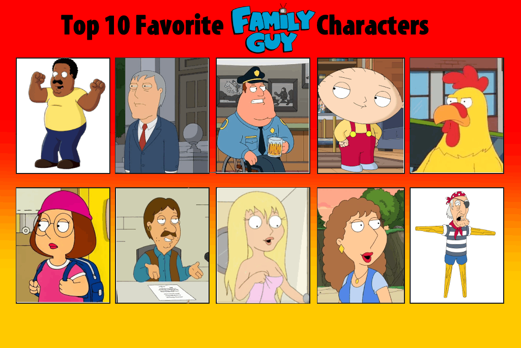 Top 10 Family Guy Characters by JeffersonFan99 on DeviantArt