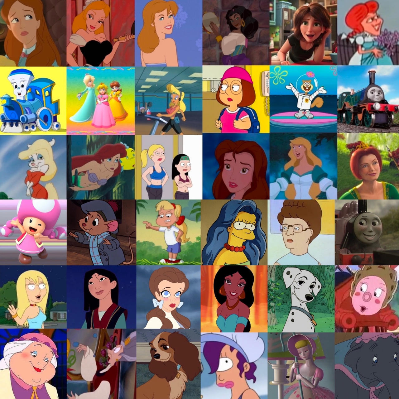 Characters Collages Deviantart Collage of My Favorite Female Characters by JeffersonFan99 on DeviantArt