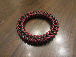 Red Stretchy Box Weave Bracelet