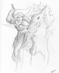 Link and Epona - sketch