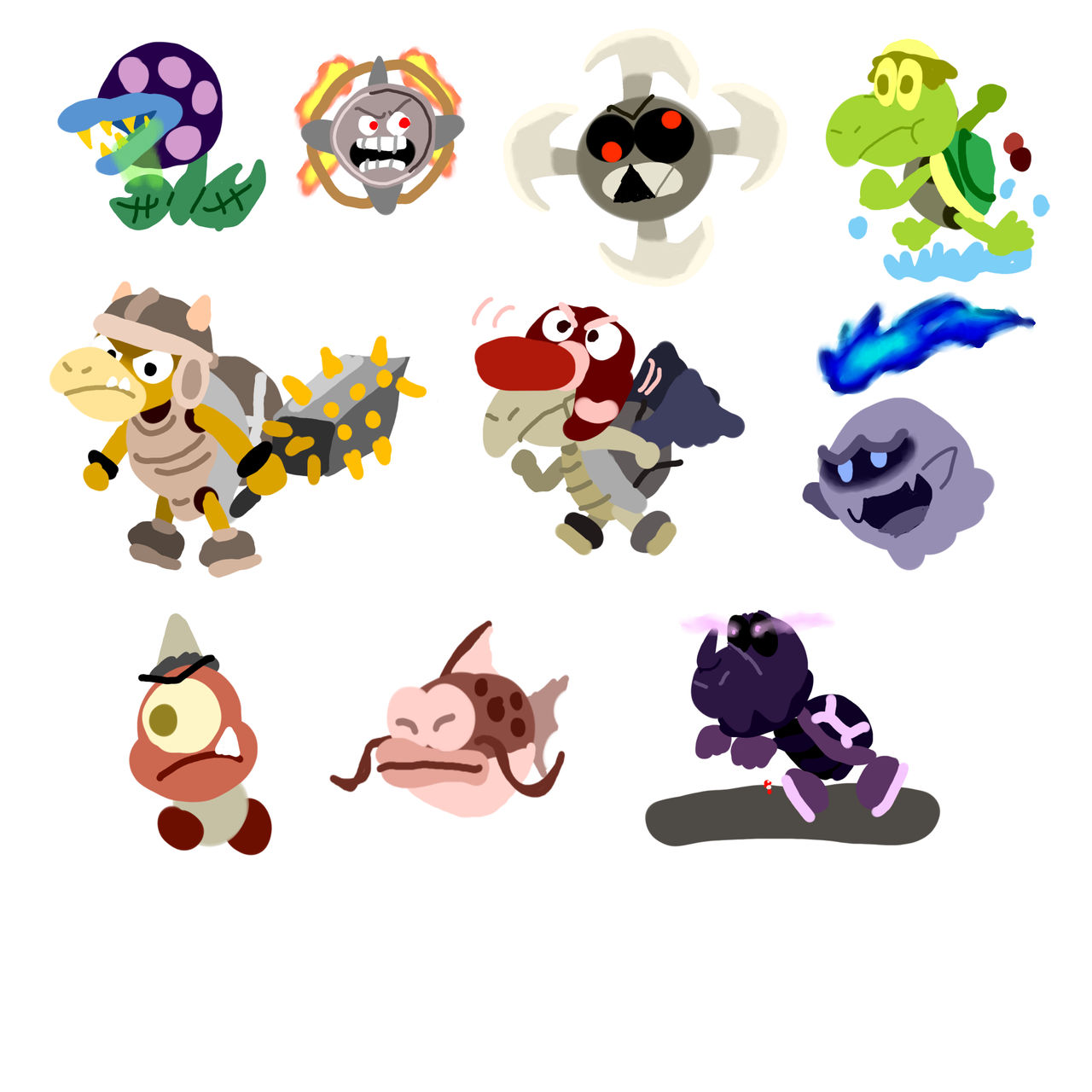 some mario new mobs variants by Gensokyo-man on DeviantArt